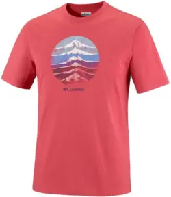 Mountain Sunset t-shirt - Rød