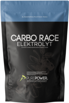 PurePower Carbo Race Elektrolyt Blåbær - 1 kg.