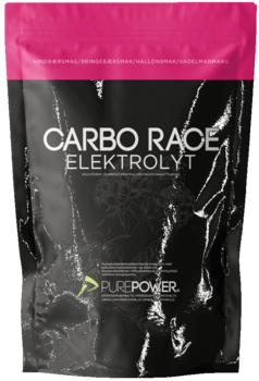 PurePower Carbo Race Elektrolyt Hindbær - 1 kg.