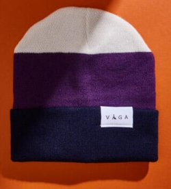 Våga - The Beanie - Navy / Purple / Powder