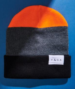 Våga - The Beanie - Black / Slate / Orange Pop