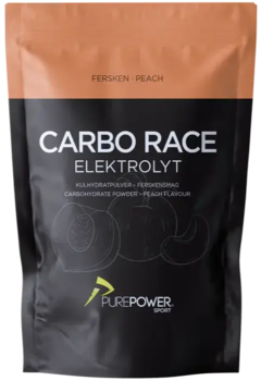PurePower Carbo Race Elektrolyt Fersken - 1 kg.