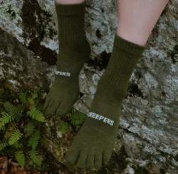 Creepers - Toe Socks 2.0 - Quarter Crew - Olive - Limited Edition