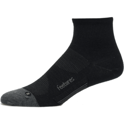 Feetures Merino10 Cushion Quarter - Sort