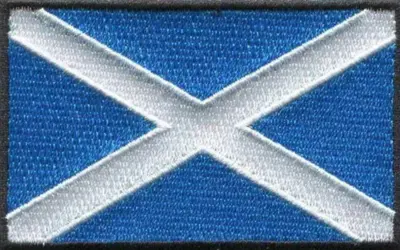 Skotsk Flag - Vævet Stof strygemærke
