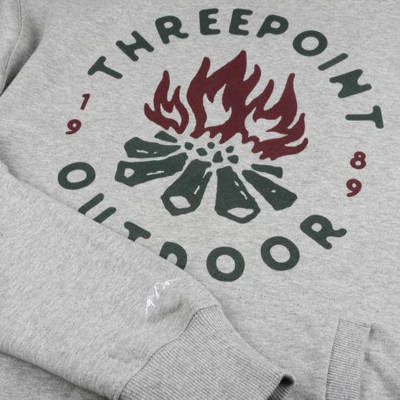 Threepoint - Camp Fire Pullover Hood - Grey Heather