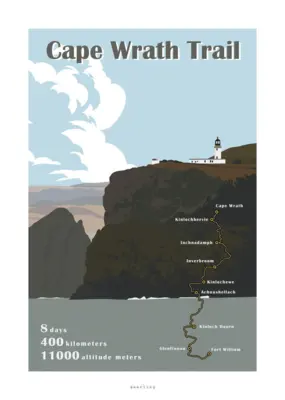Cape Wrath Trail Plakat - 50x70