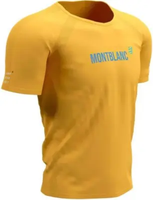 Compressport - Training t-shirt - Mont Blanc 2021 - S/S - Okker Gul