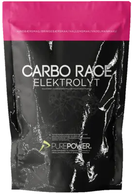 PurePower Carbo Race Elektrolyt Hindbær - 1 kg.