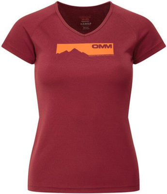 OMM - Bearing Tee S/S Women - Dark Red Mountain