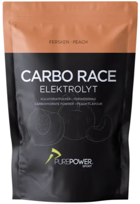 PurePower Carbo Race Elektrolyt Fersken - 1 kg.