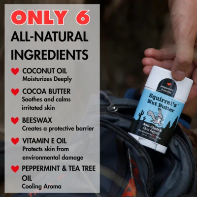 Squirrel's Nut Butter - Anti-Chafe & Skin Repair Stick - 48 g.