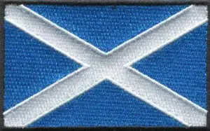 Skotsk Flag - Vævet Stof strygemærke