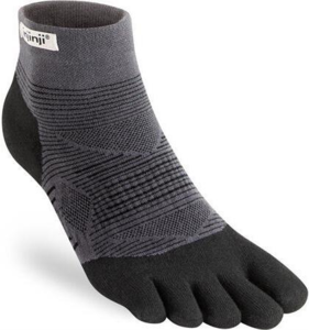 Injinji - Performance Run - Lightweight Mini Crew - Black/Grey