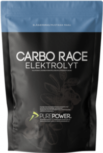 PurePower Carbo Race Elektrolyt Blåbær - 1 kg.