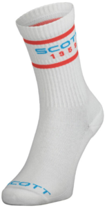 Scott - Retro Casual Crew Socks - White