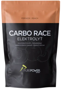 PurePower Carbo Race Elektrolyt Fersken - 1 kg.